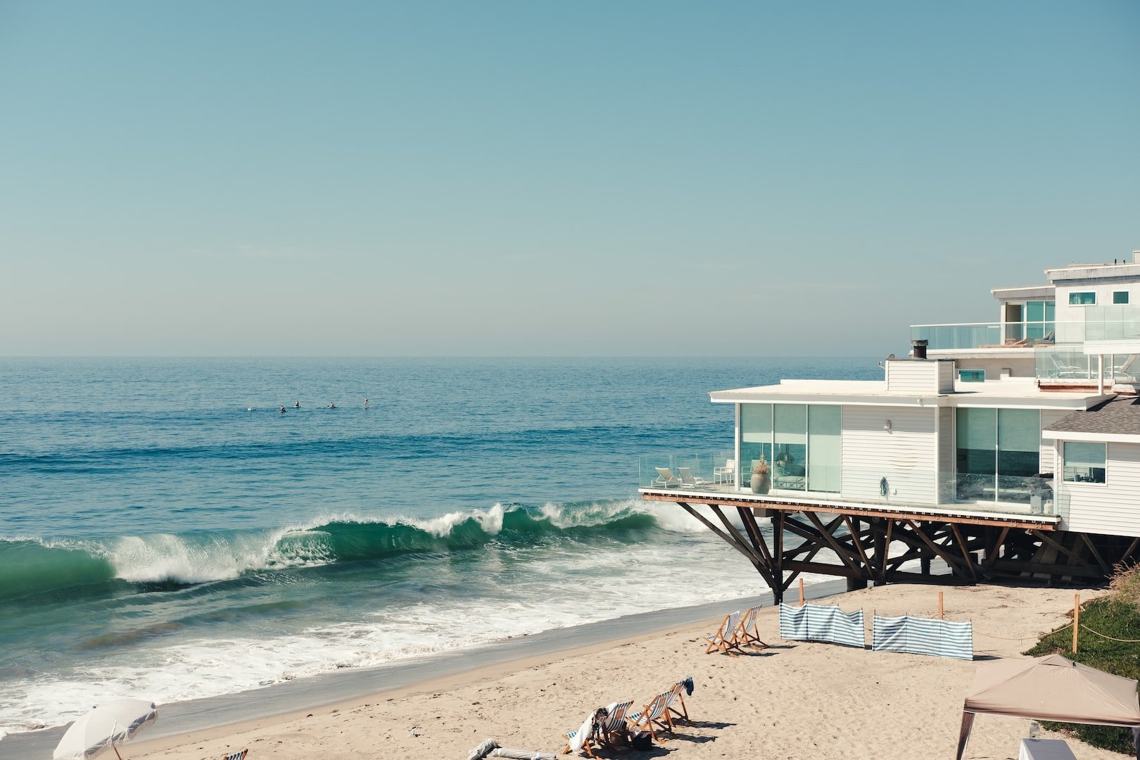 Malibu at the beach with ocean view