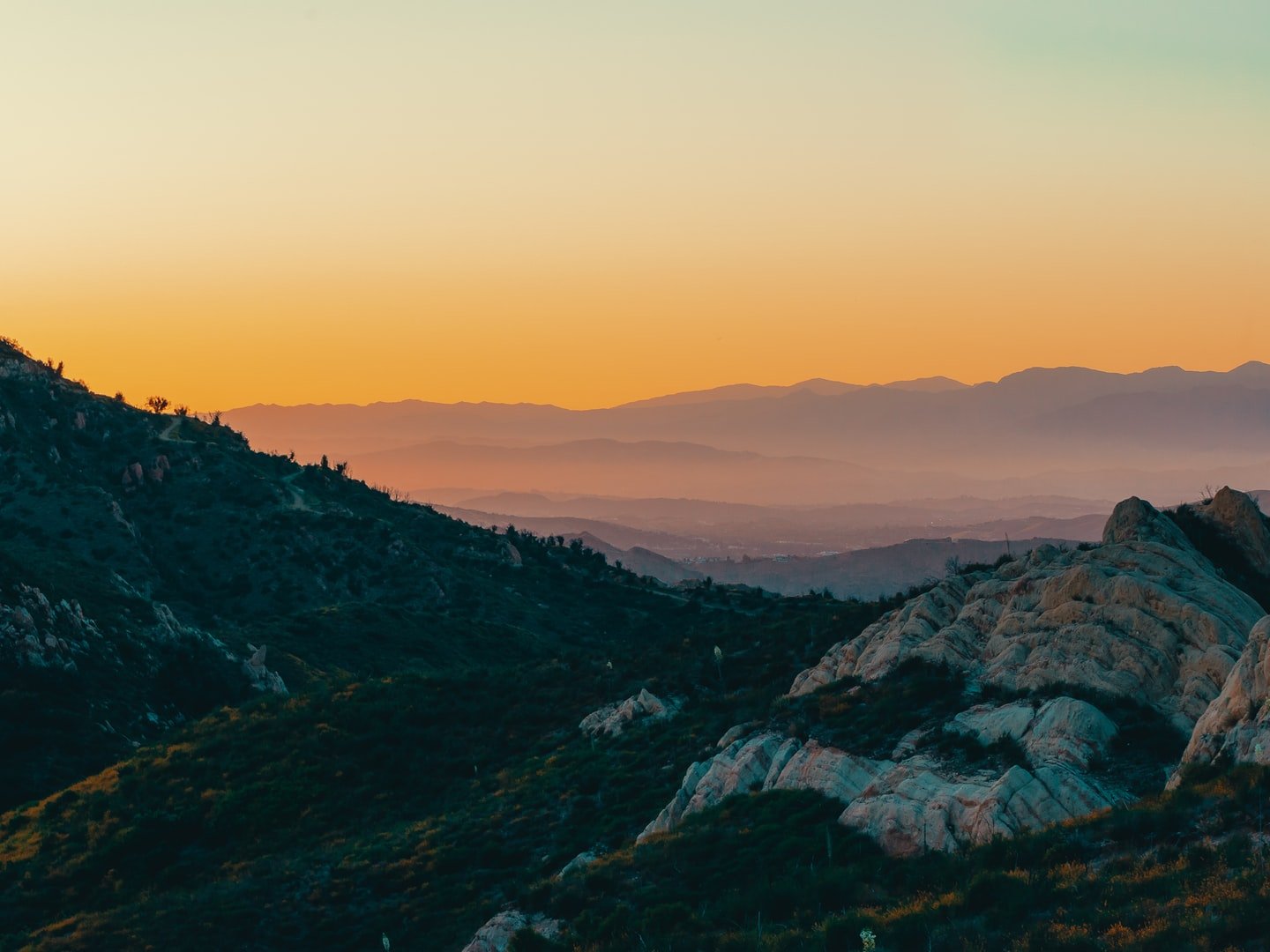 Valley and mountains